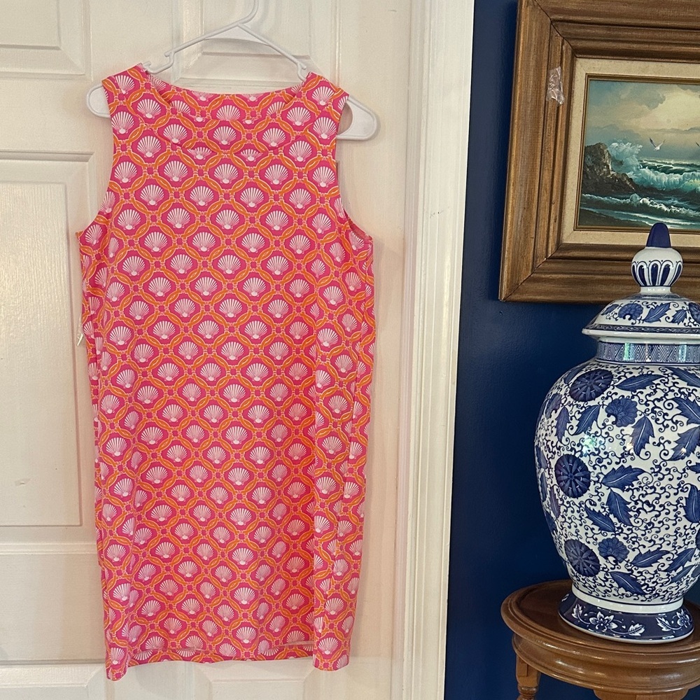 Sailor Sailor Yacht Club Vibrant Pink & Orange Nylon & Spandex Sleeveless Dress